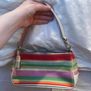 COACH Hampton Multicolor Striped Handbag